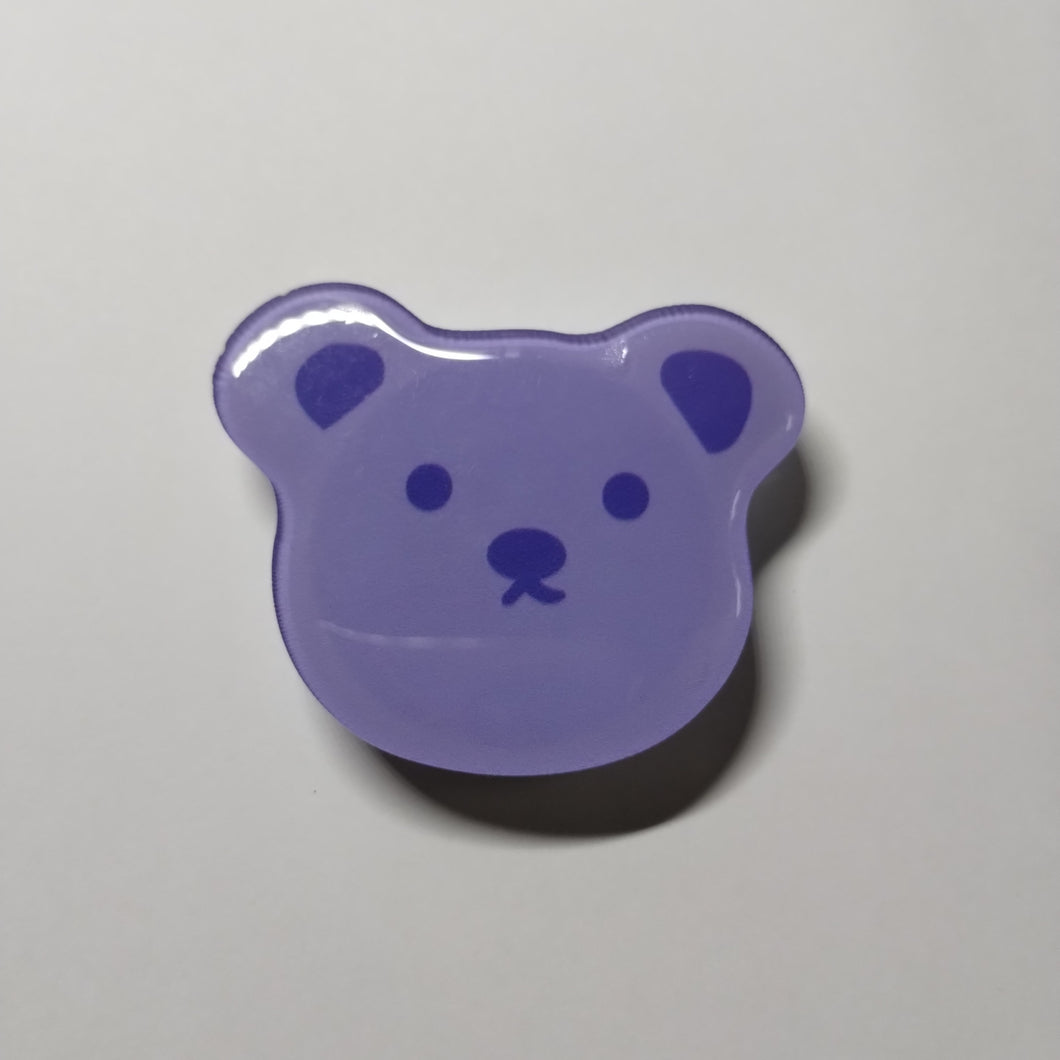 Purple Bear Pop Socket
