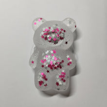 Load image into Gallery viewer, (SPECIAL) 3D Pink/Silver Star Bear Pop Socket

