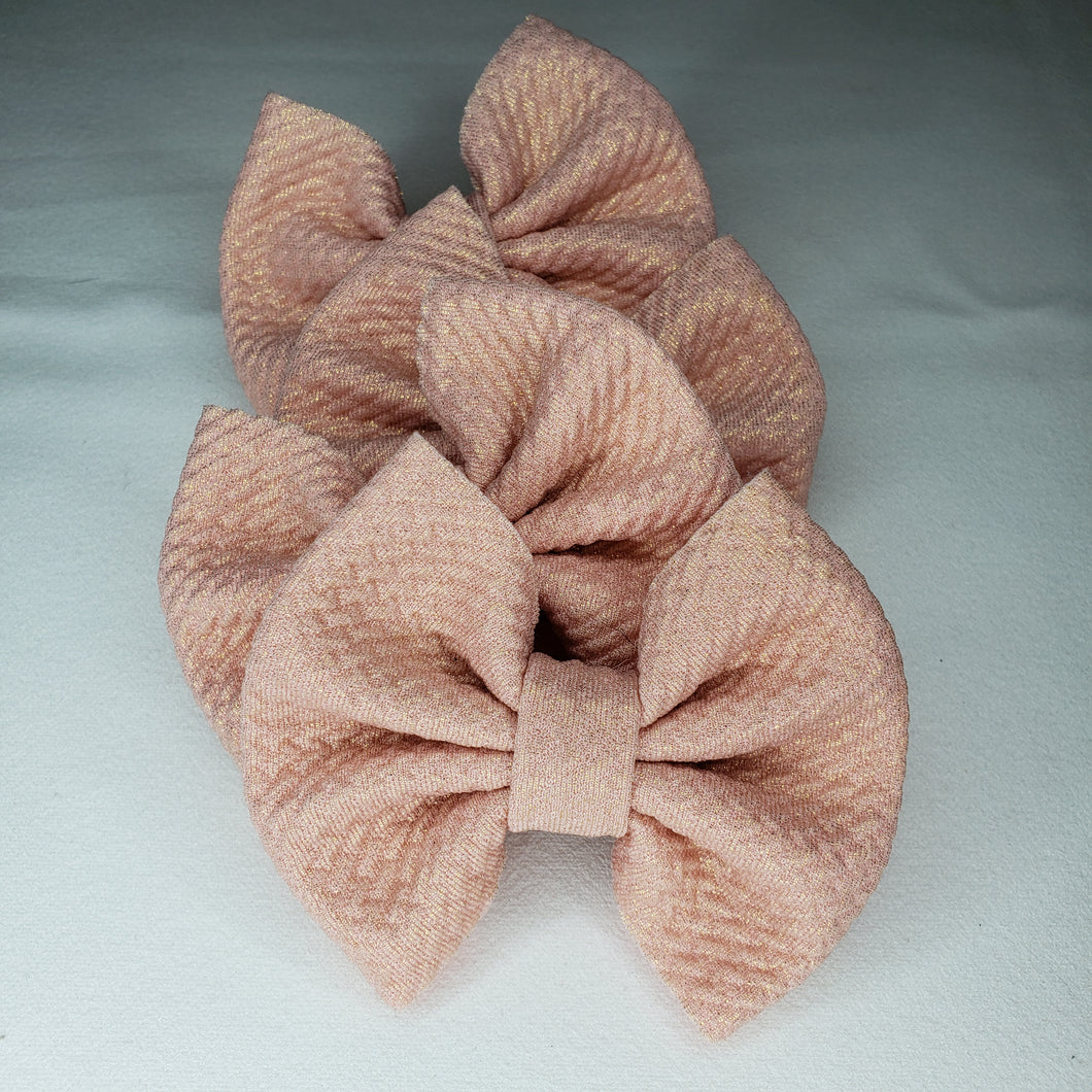 Shimmer Pink Pearl Bow