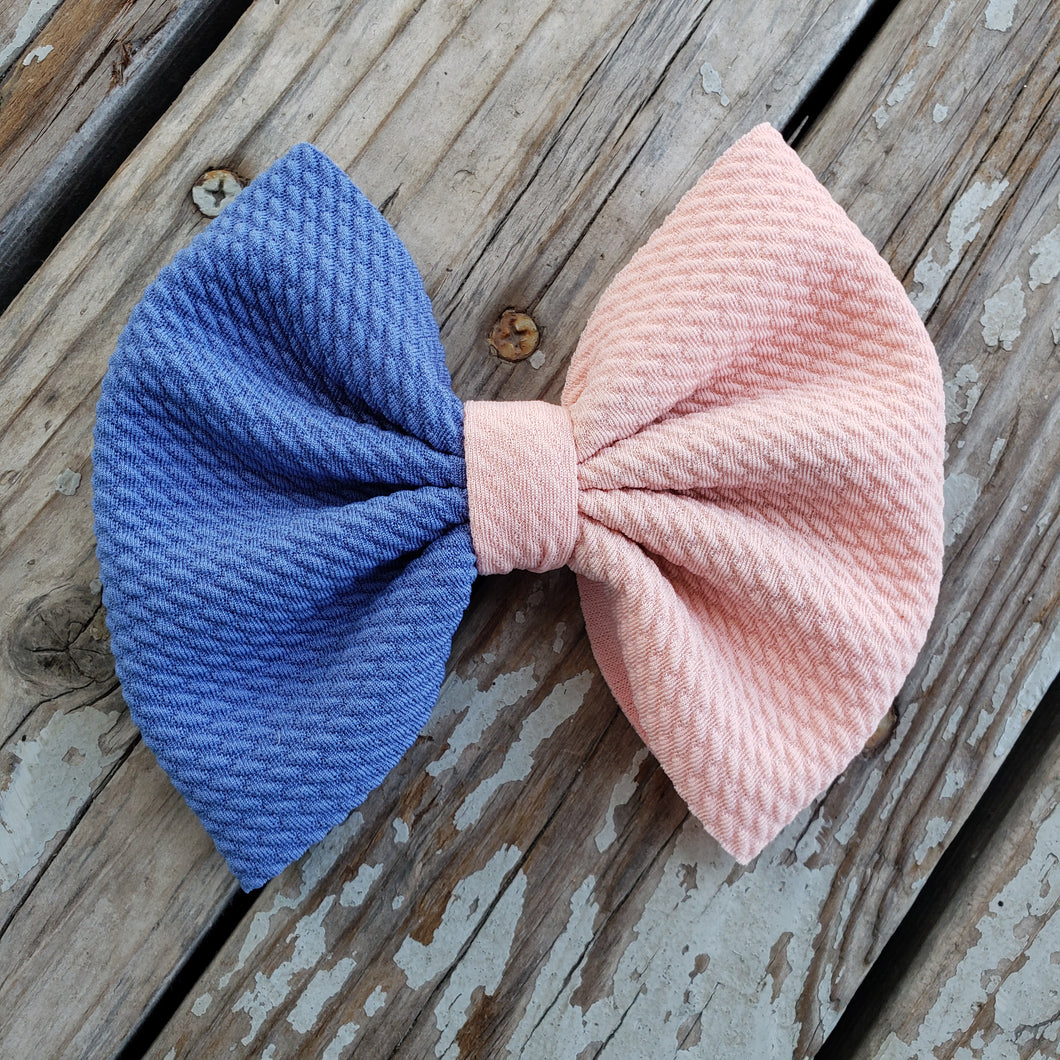 Blue & Pink Duo Bow